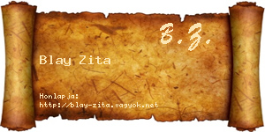 Blay Zita névjegykártya